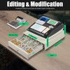 48Keys Electronic Cash Register,3 in 1 Commercial Cash Register Printer