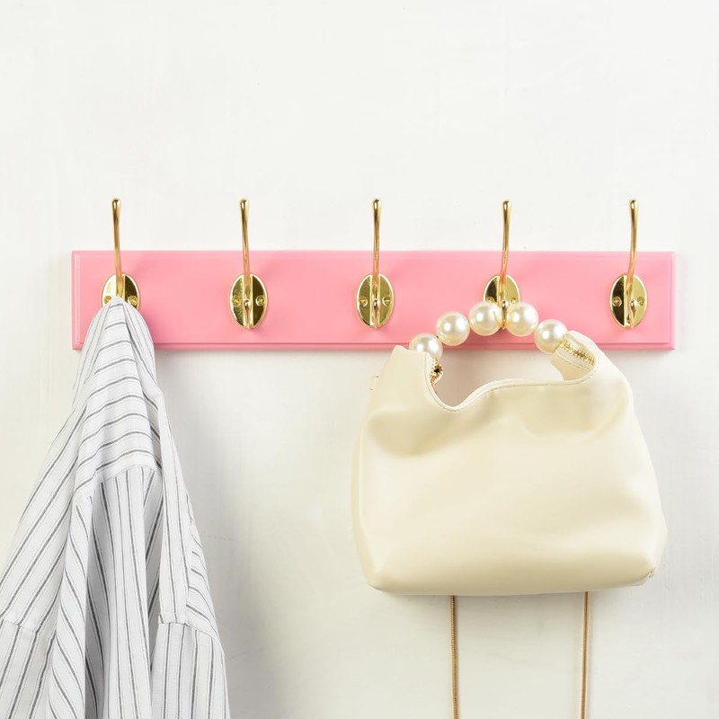 JYL HOME Wall Mount Bamboo Coat Rack, 17 Inch 5