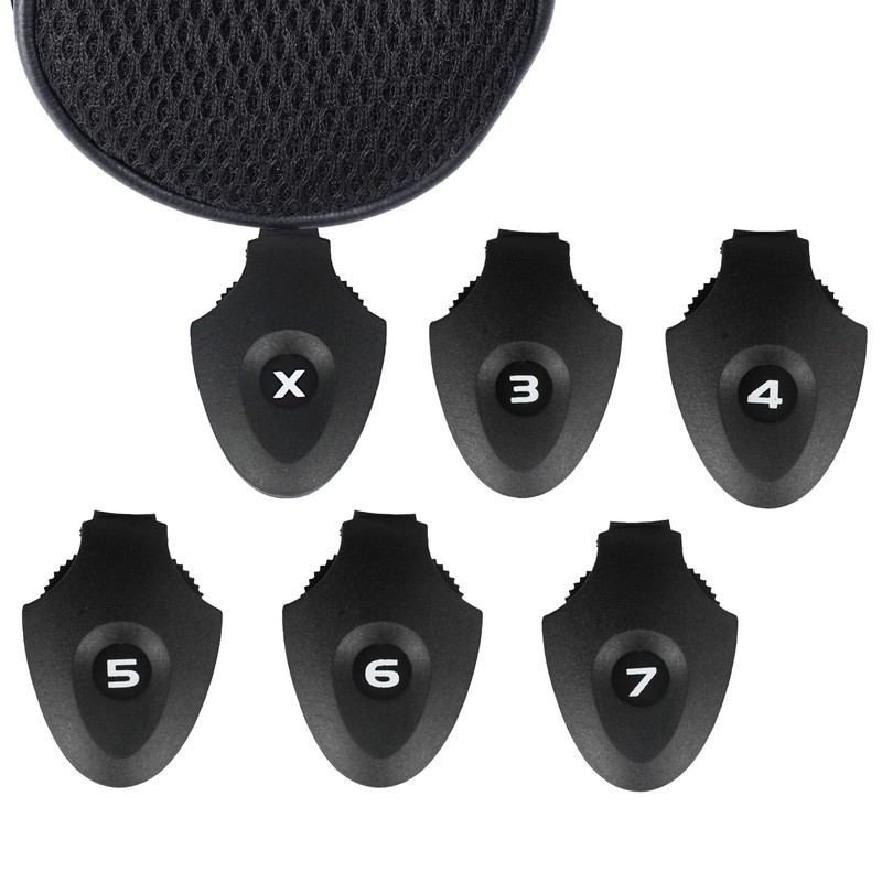 Andux Long Neck Golf Hybrid Club Headcovers with Interchangeable Number