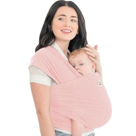 KeaBabies - Portabebés para bebé – Correa de bebé transpirable original todo en 1, correa ligera para llevar manos libres, envoltura para portabebés, portabebés para recién nacido, bebé (rosa sucio)