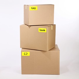 Rectangular Stickers Yellow 12.7 x 7.6 cm Colour Code Labels Vinyl Floor Sticker Waterproof Removable Roll of 200