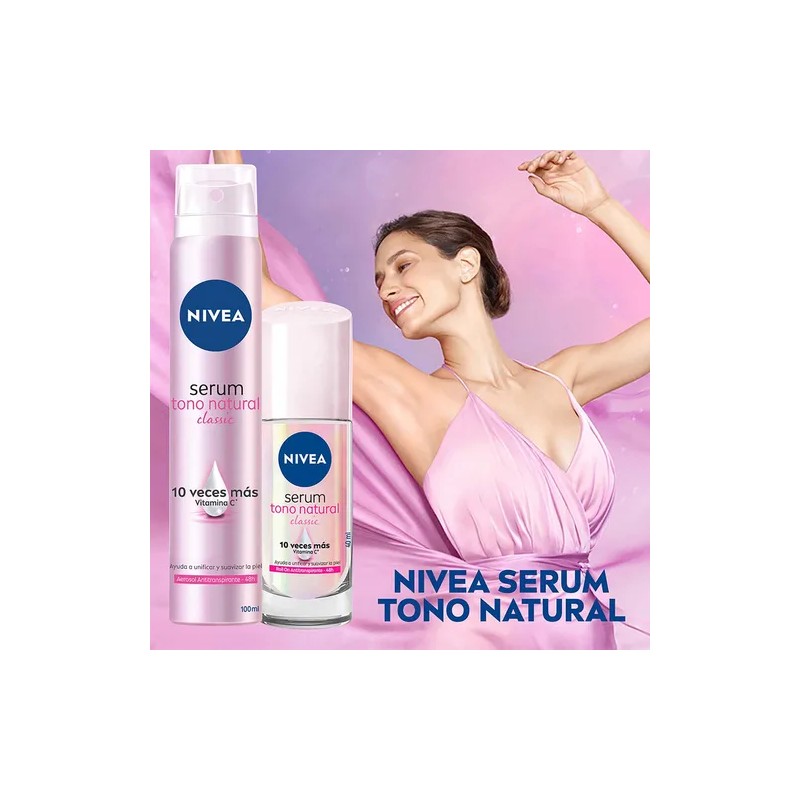2 Pack - Nivea Desodorante Serum Tono Natural Classic 100ml