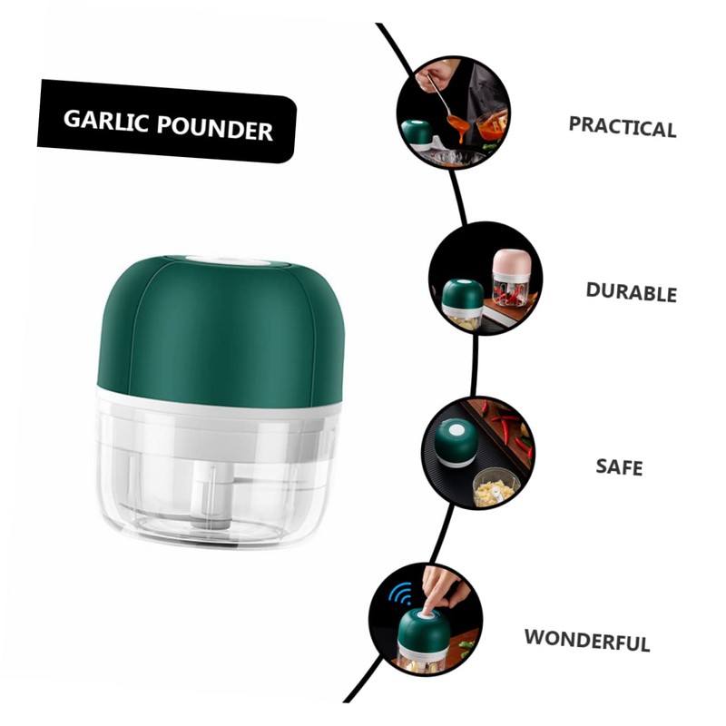 BIUDECO Wireless Garlic Pounder Compact Portable Garlic Mincer Meat Crusher