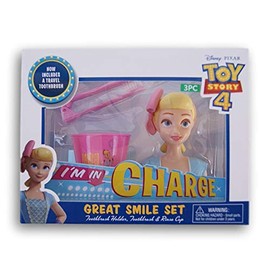 Entertainment One Toy Story 4 Bo Peep Smile Set - White Toothbrush Holder, Toothbrush & Rinse Cup