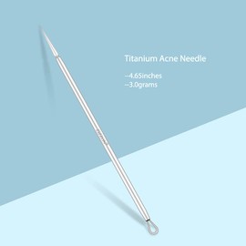 ZIZZON Titanium Lancet Needle Acne Blackhead Remover Pimple Extractor Popper Tool