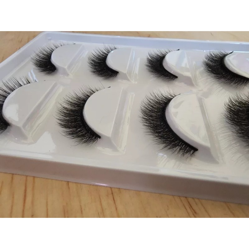 Pestañas naturales 5 Pares De Pestañas Postizas Faux Mink 3d