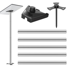 Starlink Pole Mount Gen 3, 6.5 FT Starlink Mounting Kit with 5 Extension Pipes (1.5'' Diameter ) Pole with No Dig Ground Anchor, Starlink Gen 3 Pipe Adapter Included