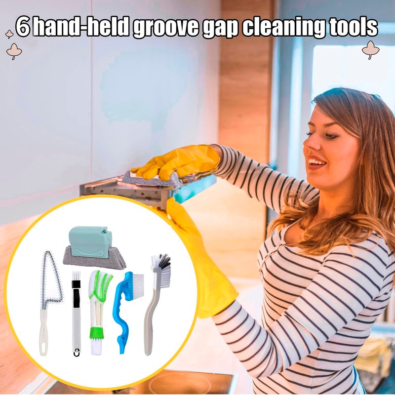 HAWAKA Window Groove Cleaning Brush, Pack of 6 Cleaning Brushes