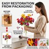 6 Bundles UV Resistant Artificial Geraniums Indoor Outdoor Decor
