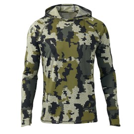 KUIU Gila LS Hoodie - Cooling Sun Protection Shirt for Hot Weather Hunting & Outdoor Activities, UPF 50+, Quick-Dry, Odor Resistant, Lightweight & Breathable Verde