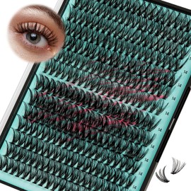 AMZGIRL LASH Lash Clusters Wispy 280PCS Eyelash Extension 30D 40D Cluster Lashes Individual Lashes DIY Lash Extension Natural Look Cluster Eyelash Extensions Soft False Eyelashes at Home for Beginners(14mm)