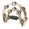 Double Row Hand Tambourine Metal Tambourine with Plating Bells Percussion