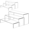 Pack of 4 Kitchen Organiser Shelves, Transparent Kitchen Cabinet Organiser,