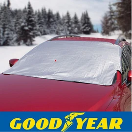 Goodyear Magnetic Car Windscreen Cover | Protect from Snow Frost Freezing Windshield | 4 High Powered Magnets | Double Protection Side Flaps