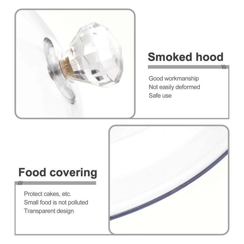 Yardwe Display Dome Cloche 8 Inches Lid Smoking Cloche Dome