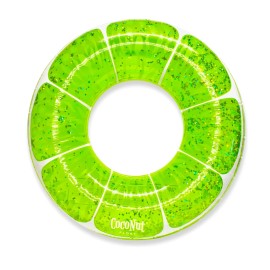 CocoNut Outdoor 42" Lime Green Glitter Pool Ring Float, Ages 8+