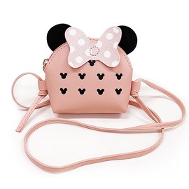 Vologle Girls Handbags, Cute Mouse Ears Mini Shoulder Bag for Little Girls, Messenger Bag Hobo Crossbody Bag (Pink)
