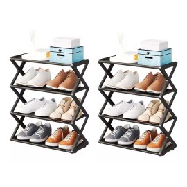 EGTMA 2 Piezas Zapateras Organizadoras Estantes Plegables 4 Pisos
