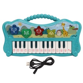 Piano Keyboard for Kids Portable Mini Cartoon Electronic Organ Educational Learning Toy for Boys Girls Birthday Gifts Green