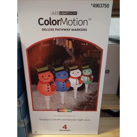 GEMMY Set 4 Lightshow Color Motion 20 in Christmas Pathway LED Lights Stakes New