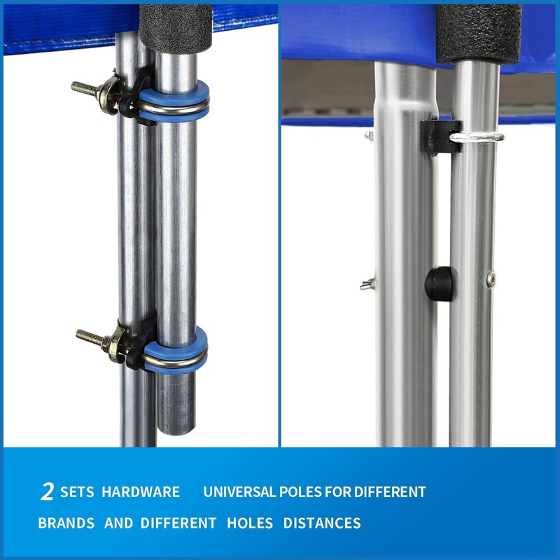 8 Universal Trampoline Enclosure Net Poles, Trampoline Poles Replacement and