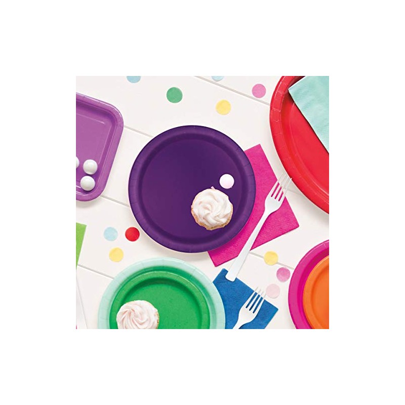 Premium Deep Purple Paper Dinner Plates - 9" (8 ct)