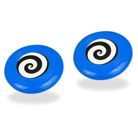 Lizzy 2 x Frisbee Flying Disc (21.5cm) | Bright Durable Frisbee Outdoor Throw & Catch Toy for Kids & Adults | Colourful Plastic Sports Disc with Curved Grip | Easy to Throw & Catch for Fun (Blue)