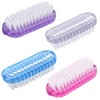 4 Pcs Nail Brushes Hand Brush Plastic Fingernail Scrubber Two-Sided