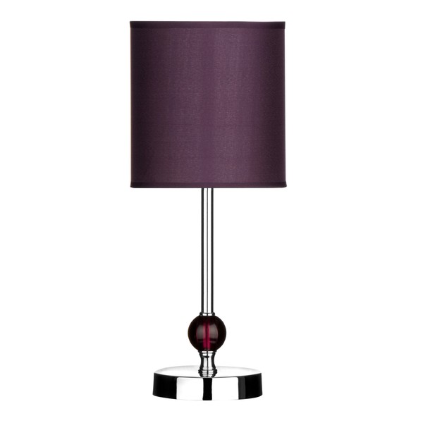 Premier Housewares Chrome Stem Table Lamp with Acrylic Ball and