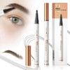 2 Pcs Microblading Eyebrow Pen, 2025 Upgraded 3D Waterproof 4-Tip