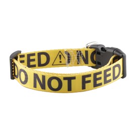 CENWA Do Not Feed Dog Collar Yellow Caution Dog Collar Dog Alert Special Needs Dog (do not Feed)
