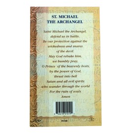 William J. Hirten Deluxe Catholic Holy Card with Traditional Prayers (Saint Michael The Archangel)