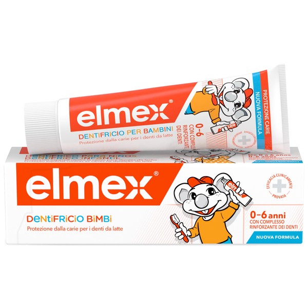 Elmex Kinderschutz Zahnpasta für Kinder, 1 Stück x 50 ml,