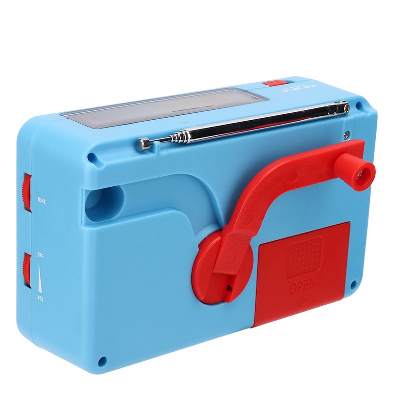 RD-666T Portable Solar Powered Emergency Hand Crank AM FM Radio