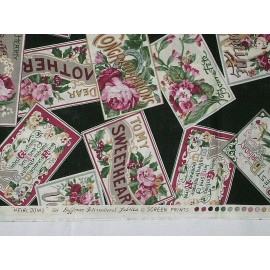 Hoffman HEIRLOOMS Postcard Fabric BTHY