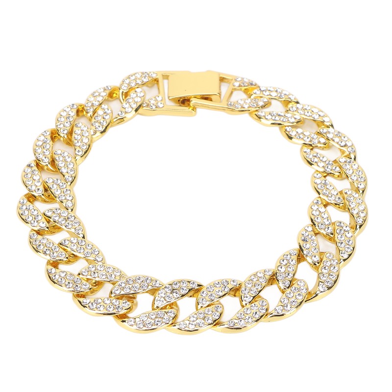 Cuban Bracelet Cuban Boutique Rhinestone Jewelry Hip Hop Couple Bracelet