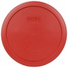 Pyrex 7402-PC 6/7 Cup Poppy Red Round Plastic Food Storage