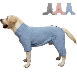 KOOGAL Dog Pyjamas Sweater Clothing and Loungewear Suitable for Small to Medium Breeds of Dogs, Dog Neutering Suits, Extra-Large Stretch Fabric, Four-Legged Dogs Clothes Pyjamas (Sweater Blue, L)