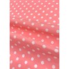58/60 inch Bubblegum/White Dot Broadcloth Fabric by The Yard