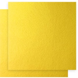 12" x 12" Felt Fabric Sheets for Crafts, Squares Felt Fabric Sheets, 1mm Thick, Felt Paper for Sewing Patchwork Material, Non-Woven Felt Fabric for DIY Sewing Craft, 2pcs (Light Yellow)