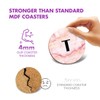1 x Round Coaster - Letter T Marble Stone Texture