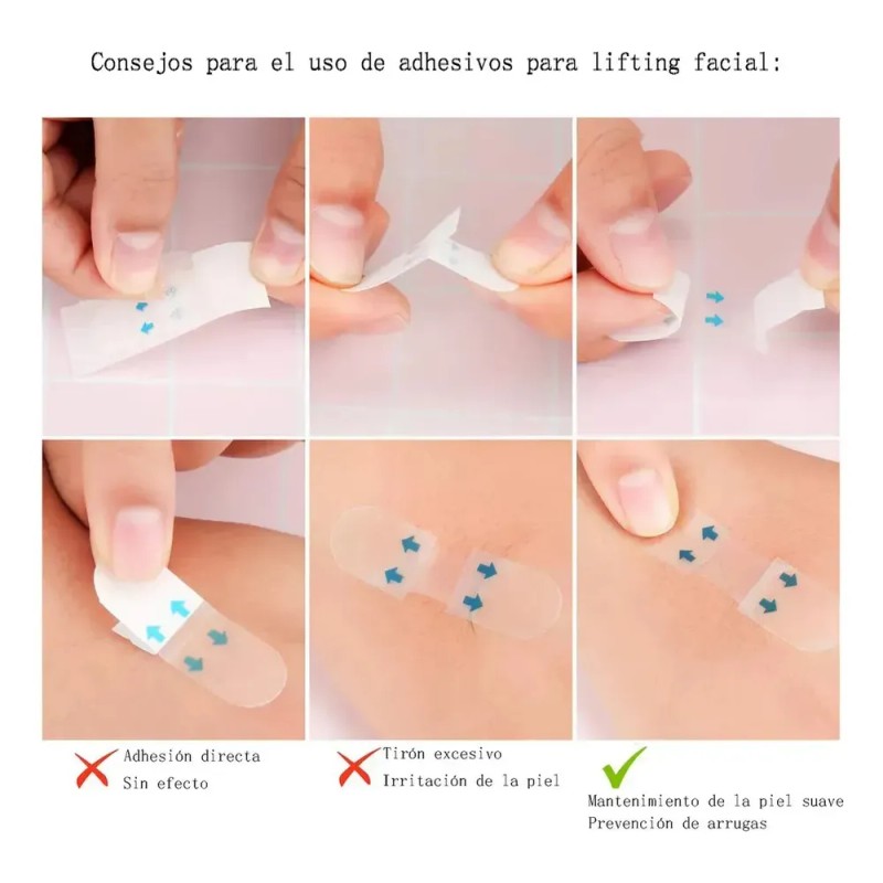 Cintas Lifting Facial Invisibles Moldeador Rostro