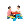 DOLU : Big Plastic Picnic Table for 4 - Blue,