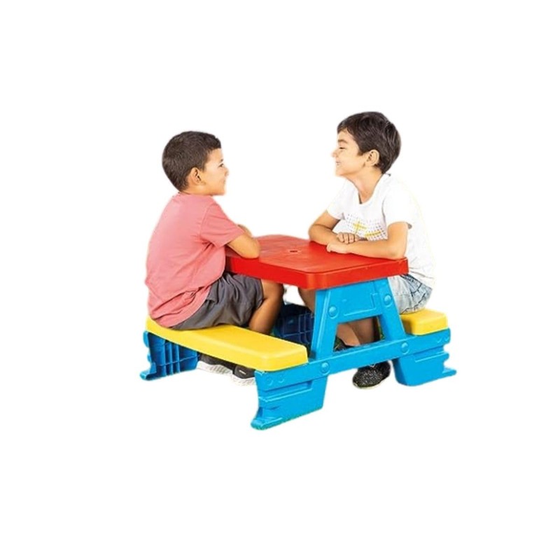 DOLU : Big Plastic Picnic Table for 4 - Blue,