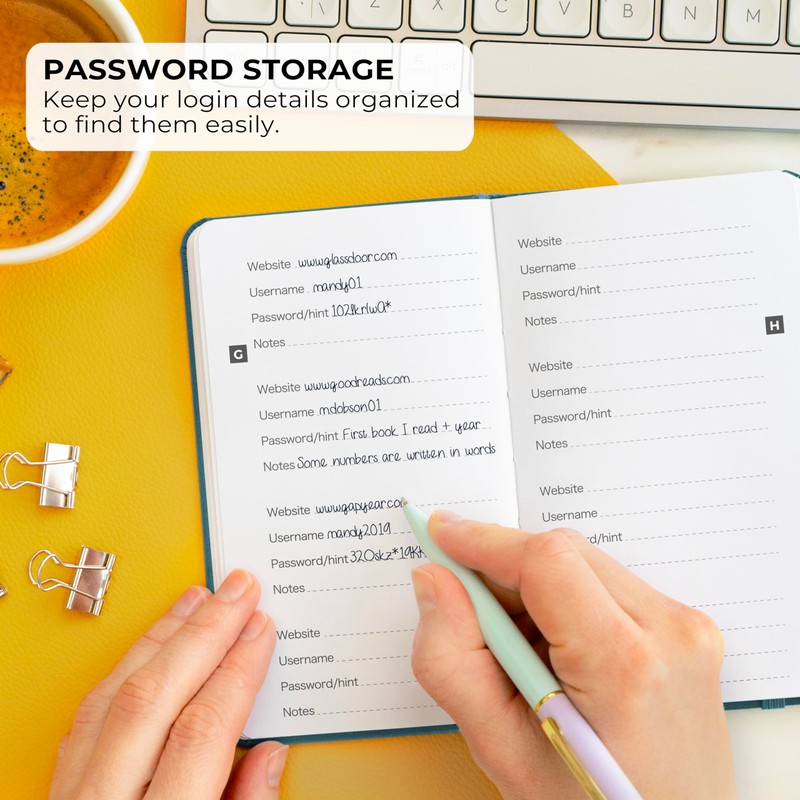 Clever Fox Password Book Pocket – Small Internet Address &