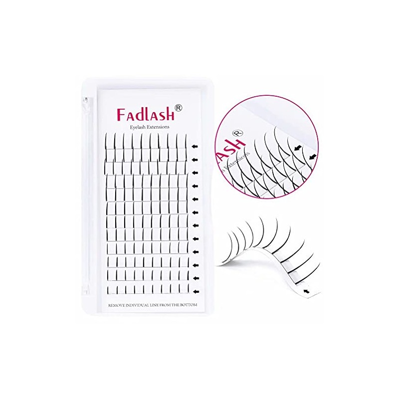 FADLASH Extensiones de pestaas con pas, pestaas de hadas prefabricadas,