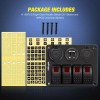 Nilight Led Rocker Switch 4 Gang w/ Usb Charger Voltmeter