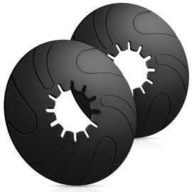 Threlaco 2 Pack 5th Wheel Hitch Lube Plate 12 Inch RV Camper Trailer Fifth Wheel Plate Disc Accessories for Trailer Safety Kit, 3/16 Inch Thick, Black