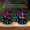 Lancholy Retro Arcade Clock Neon Sign Wall Art 10-Inch Wooden
