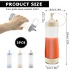 DOERDO 3Pcs Silicone Squeeze Bottles with Lid for Sauce Condiment